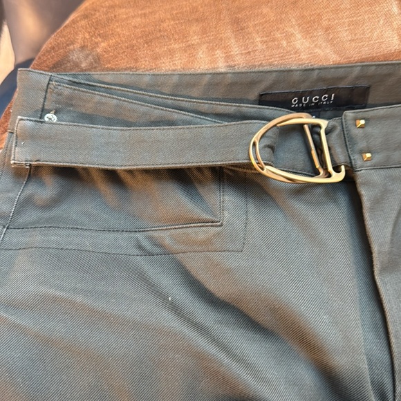 Gucci Olive Green Cotton Slacks - Picture 4 of 10